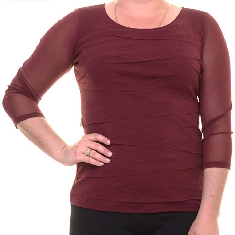Alfani maroon blouse, size M
